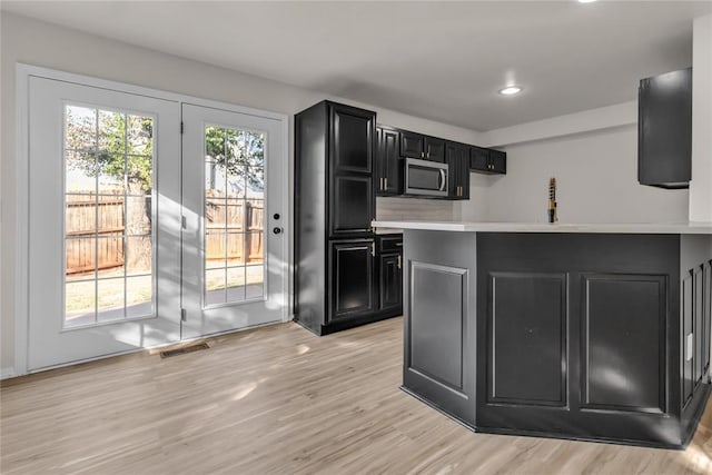 kitchen featuring light hardwood / wood-style floors