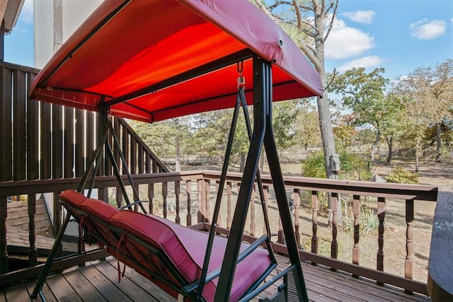 view of wooden terrace