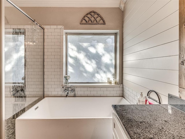 bathroom featuring a bath