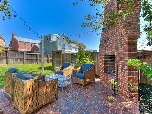 view of patio featuring outdoor lounge area