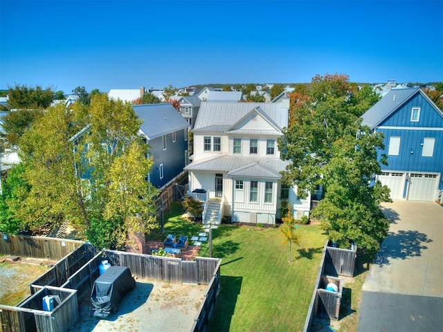 exterior space with a lawn