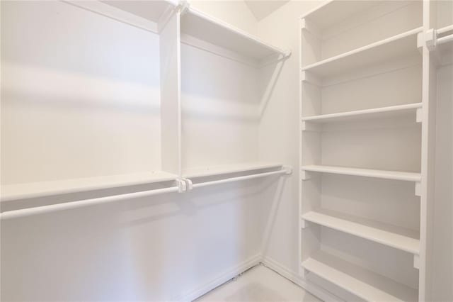 view of walk in closet