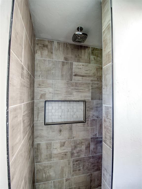 room details with tiled shower