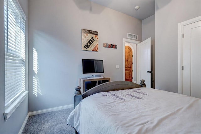 bedroom with carpet