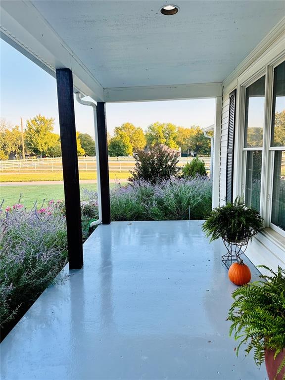 view of patio featuring covered porch