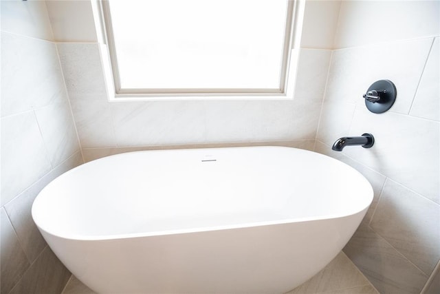 9309 Cheek Ranch Rd, Yukon, OK 73099 - full bath featuring a freestanding tub and tile walls