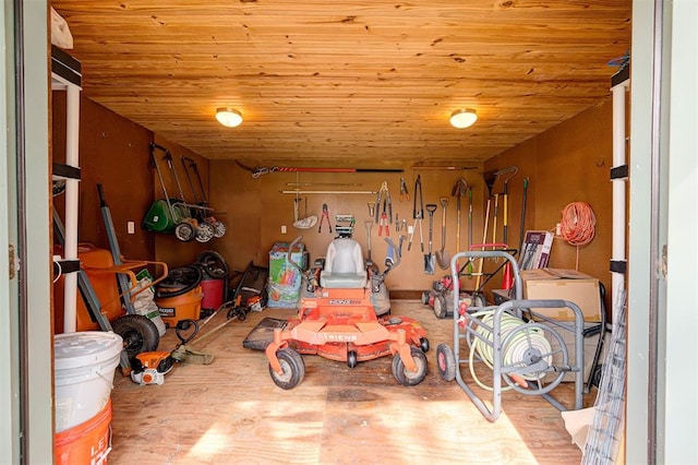 view of storage room