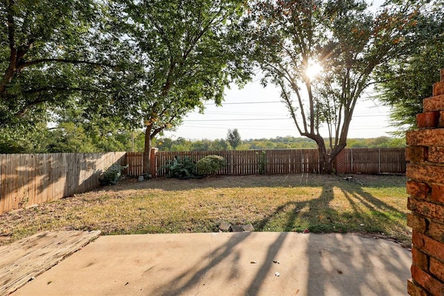 view of yard with a patio