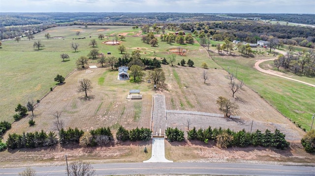 bird's eye view with a rural view