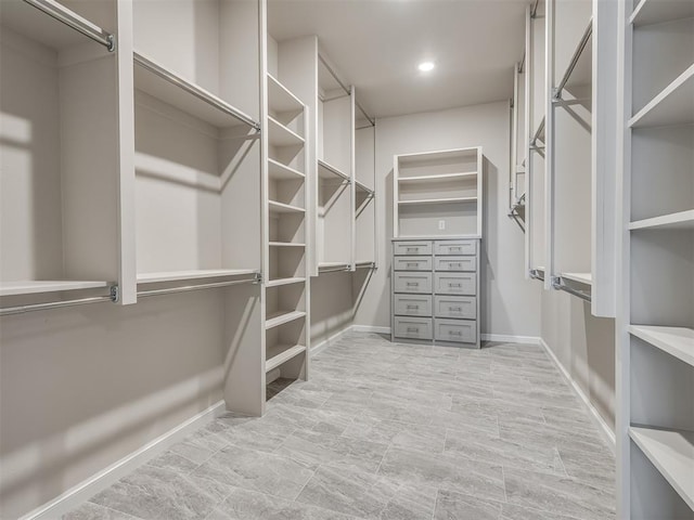 view of walk in closet