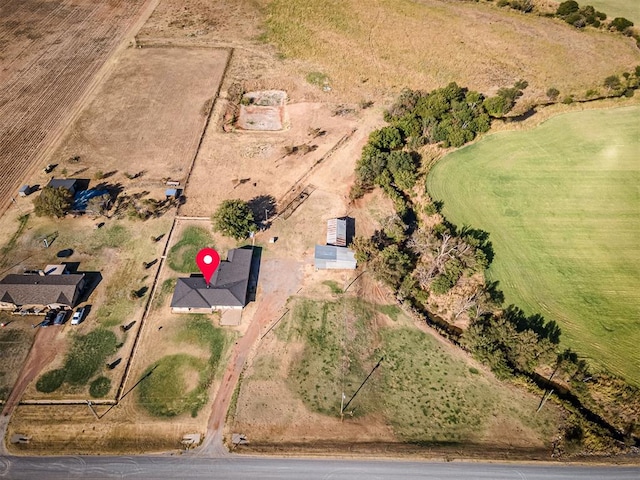 bird's eye view with a rural view