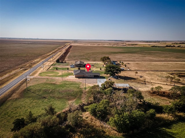 bird's eye view with a rural view