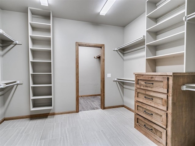 view of walk in closet