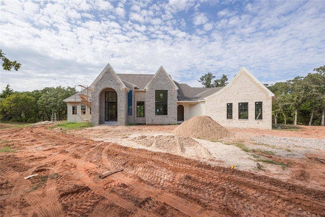 view of french country home