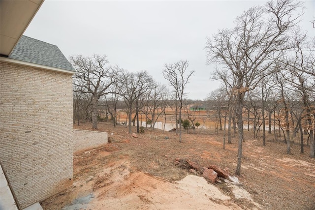 view of yard with a rural view