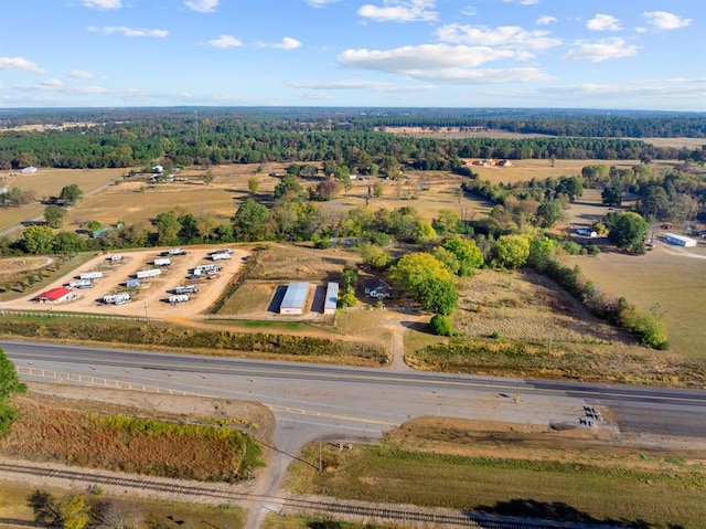 aerial view featuring a rural view