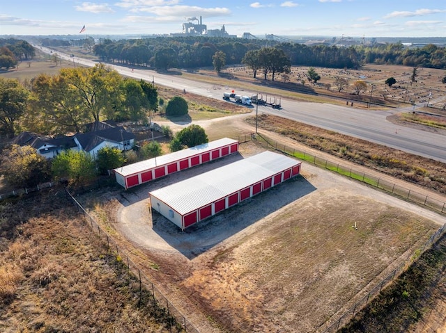 bird's eye view with a rural view