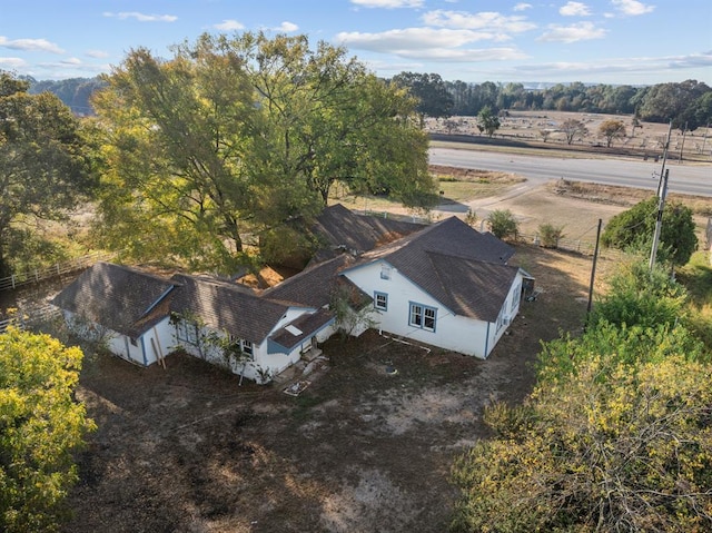 bird's eye view with a rural view