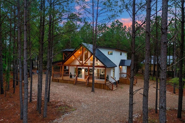 view of front of home featuring a porch