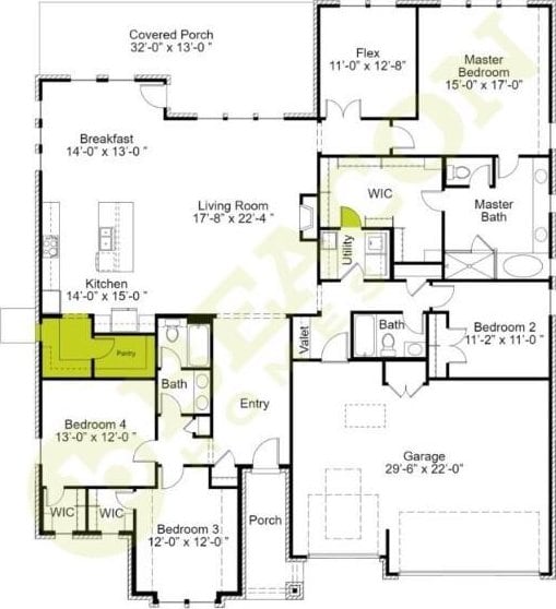 14500 Rushing Ln, Edmond, OK 73025 - floor plan / room layout