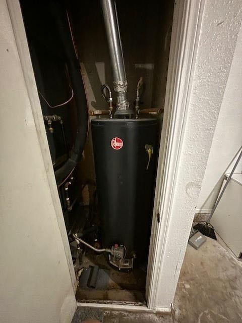 utilities featuring gas water heater