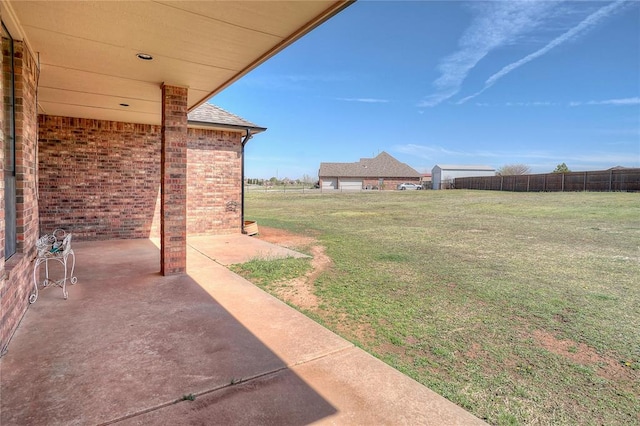 view of yard with a patio