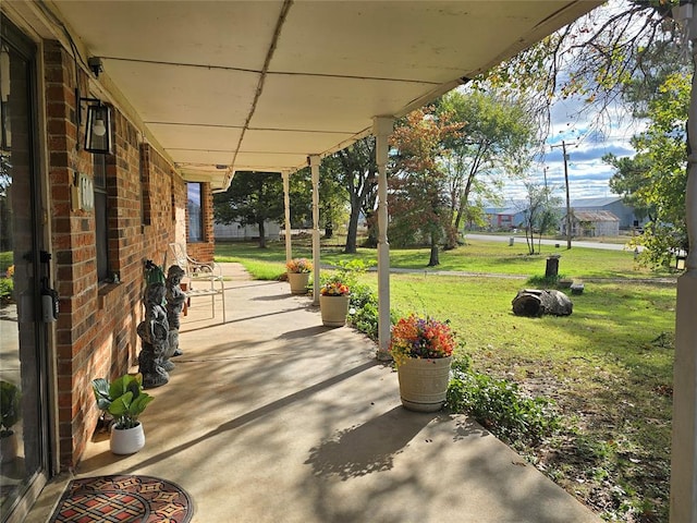 view of patio / terrace with a porch