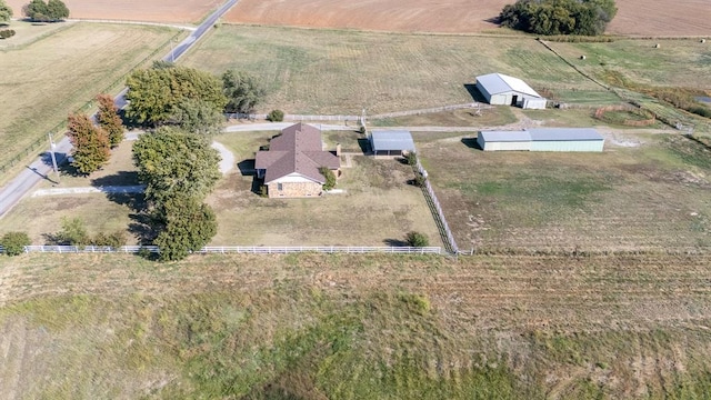 aerial view featuring a rural view