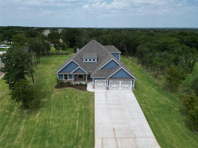 14001 Birch Ln, Edmond, OK 73049 - view of subject property with a heavily wooded area