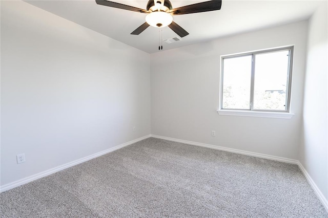 14001 Birch Ln, Edmond, OK 73049 - spare room with carpet flooring and ceiling fan