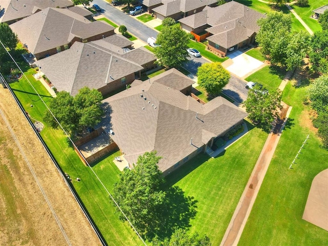 bird's eye view featuring a residential view