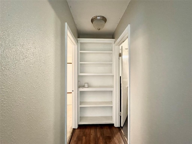 interior space featuring dark hardwood / wood-style flooring