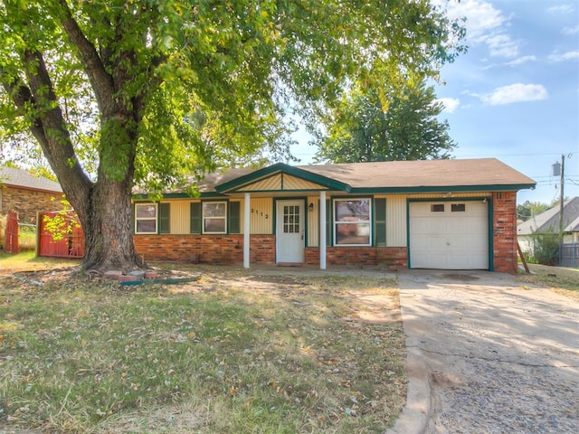 ranch-style house with a garage