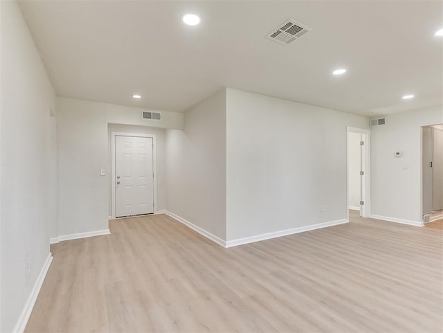 empty room featuring light hardwood / wood-style floors