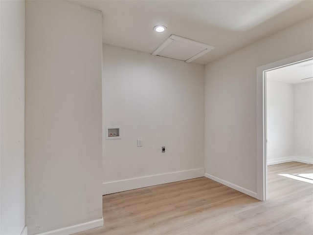 empty room featuring light wood-type flooring