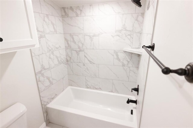 9201 Lupine Rd, Yukon, OK 73099 - bathroom with toilet and shower / bath combination