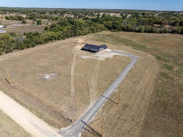 bird's eye view with a rural view