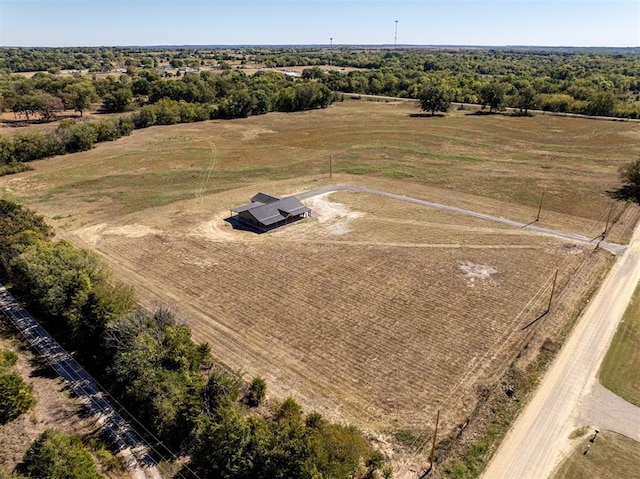 bird's eye view with a rural view