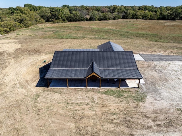 aerial view with a rural view