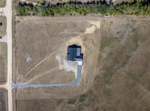 aerial view featuring a rural view