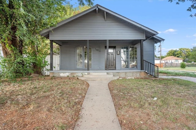 bungalow-style house featuring a porch