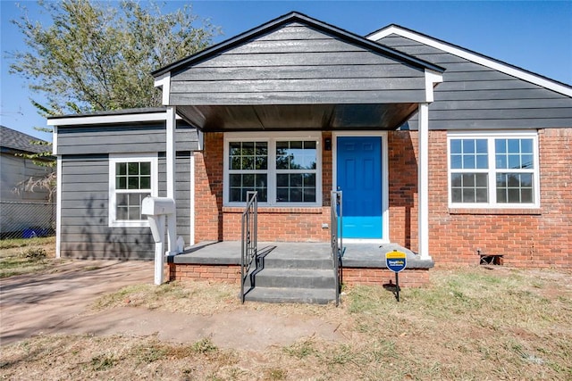 view of bungalow-style home