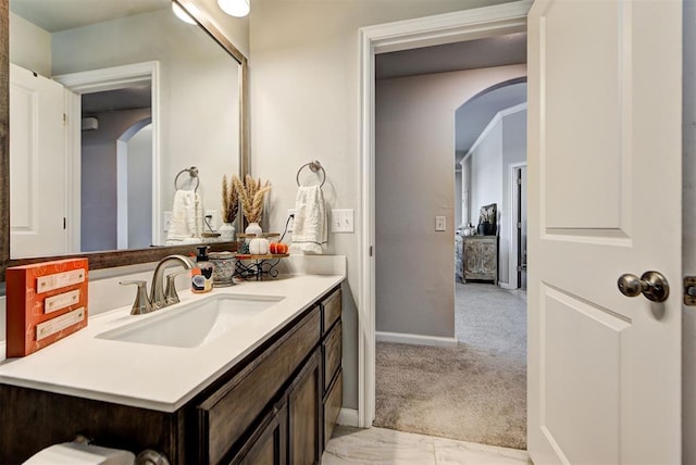 bathroom featuring vanity