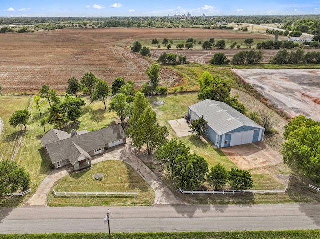 bird's eye view featuring a rural view