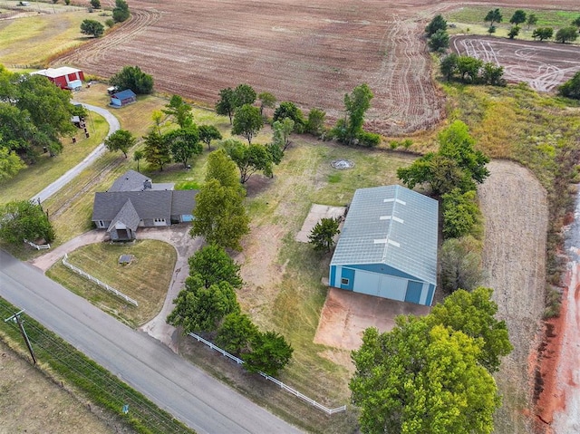 bird's eye view with a rural view