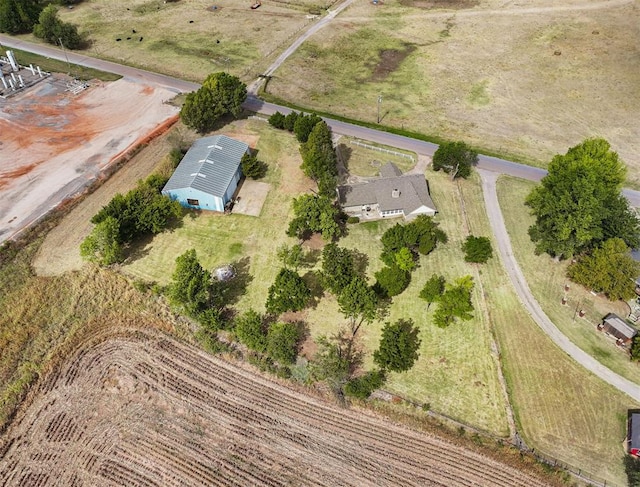 aerial view with a rural view