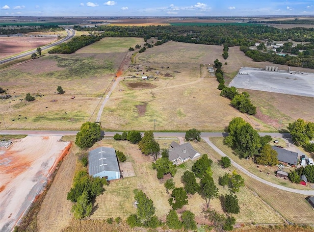 drone / aerial view featuring a rural view