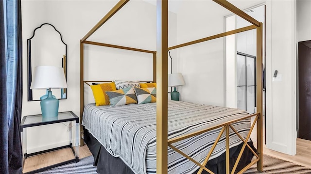 bedroom featuring hardwood / wood-style flooring