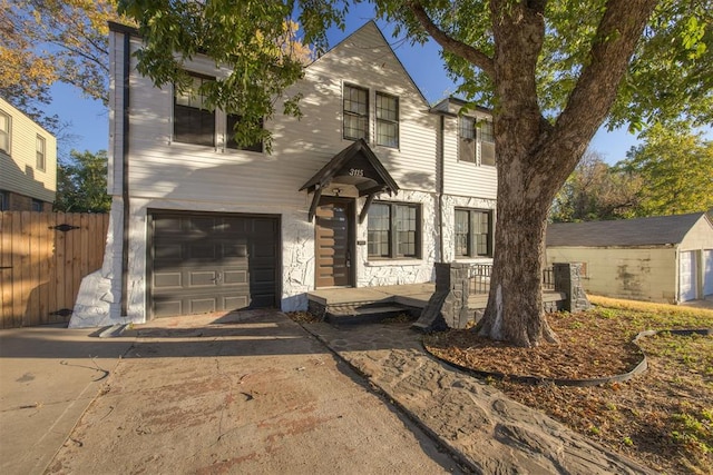 view of front of house featuring a garage