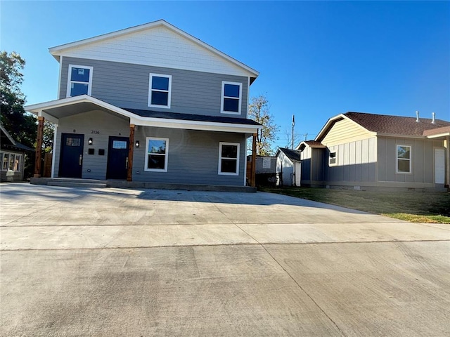 front of property featuring a porch